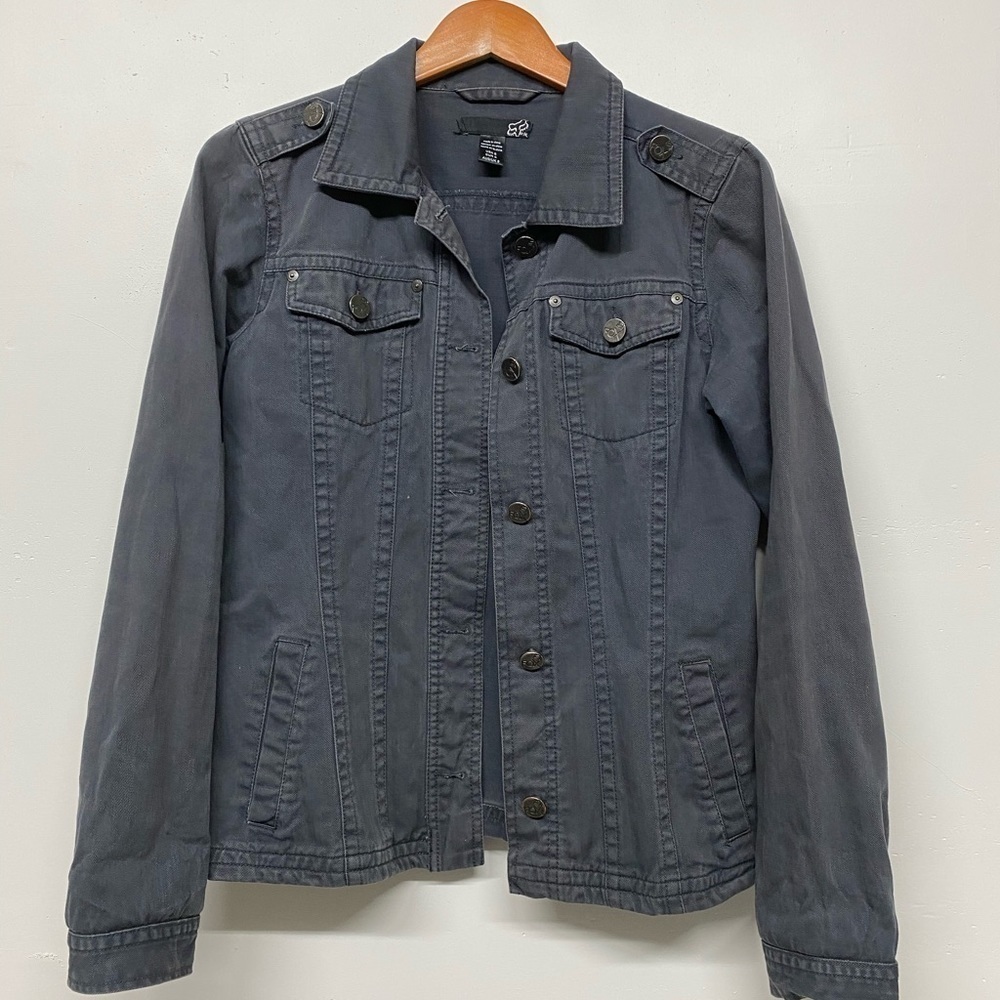 FOX Racing Denim Jacket, Grey, S - Picture 2 of 7